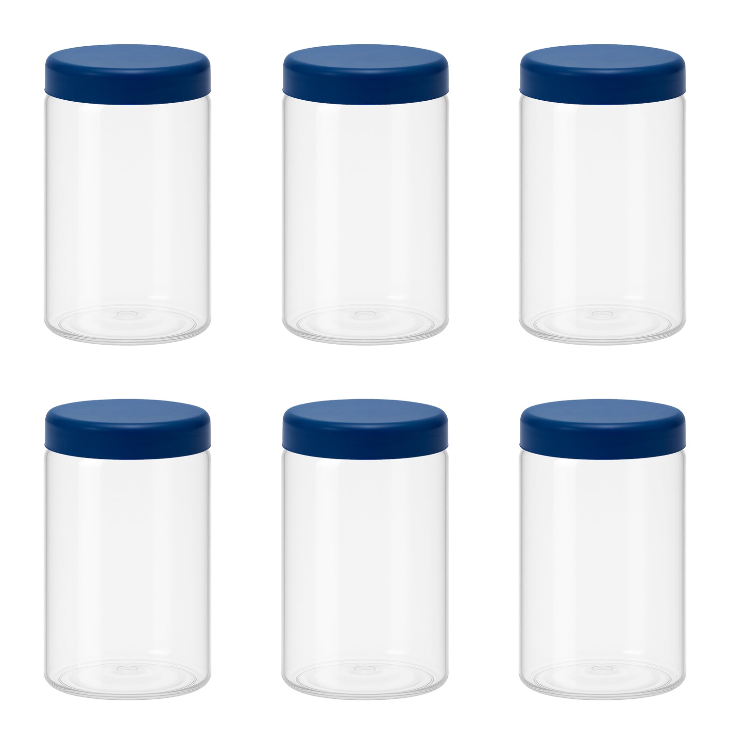 10 قطع برطمان بلاستيك لون ابيض شفاف مقاس 400 ملى - قطر 7 سنتي غطاء الوان مختلفة